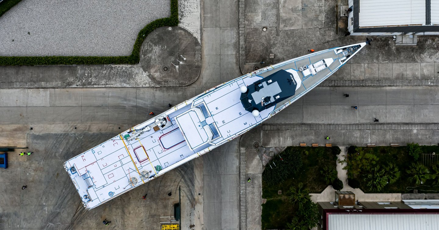 Time Off yacht viewed from above