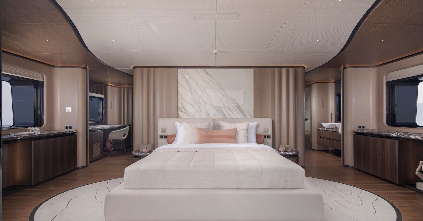 Sirena 42M superyacht master cabin 
