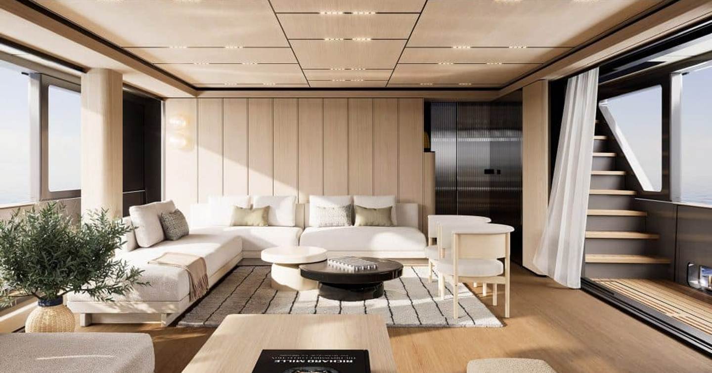 Azimut Magellano 27M motor yacht saloon lounge area 