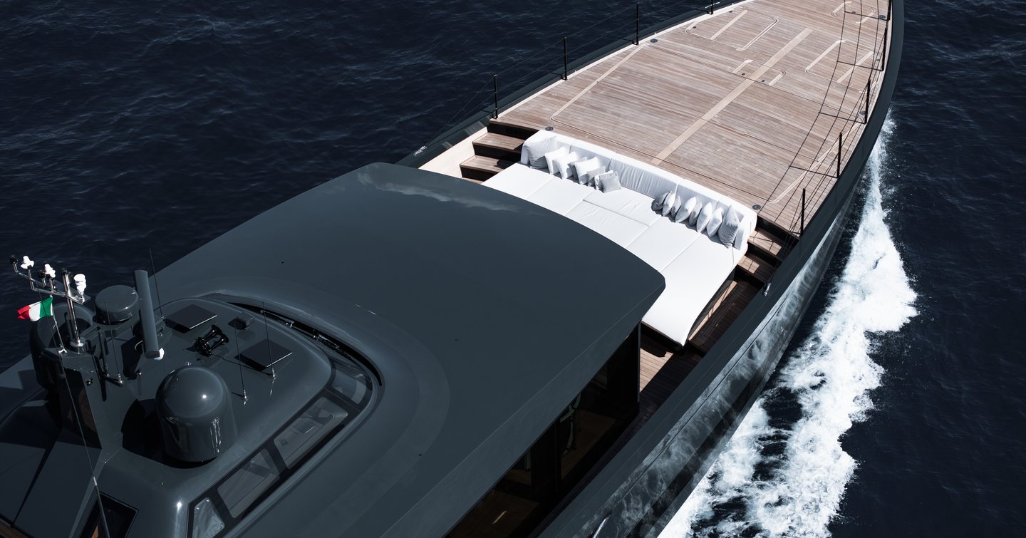 SAN's foredeck features a tender garage