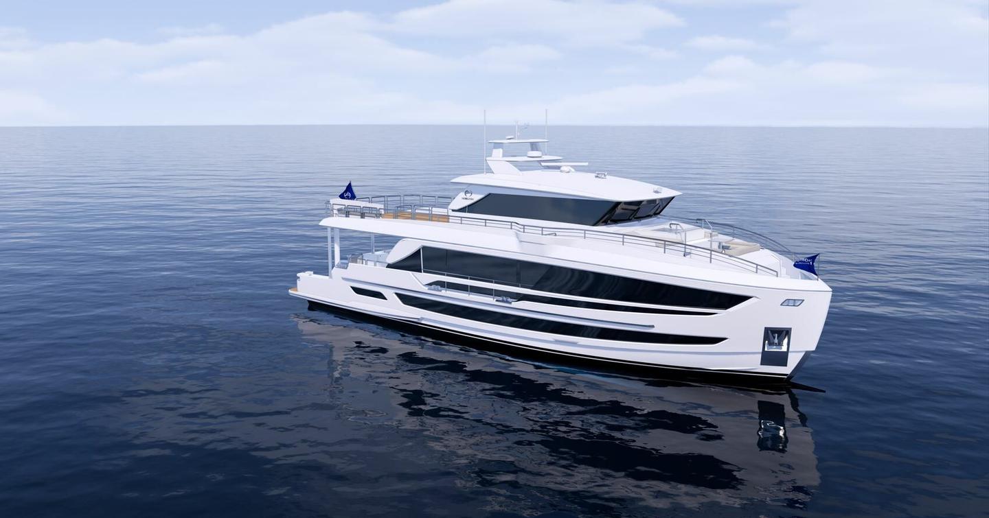 Rendering of Horizon FD85s motor yacht