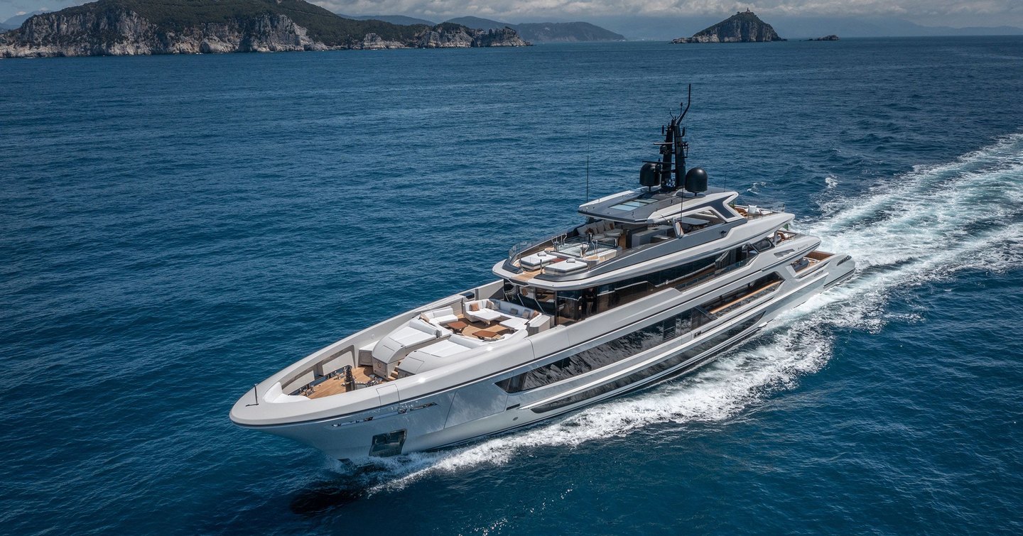 Superyacht Ark of Fate under way