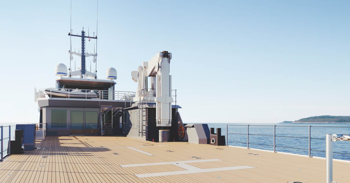Aft deck on board motor yacht YS53