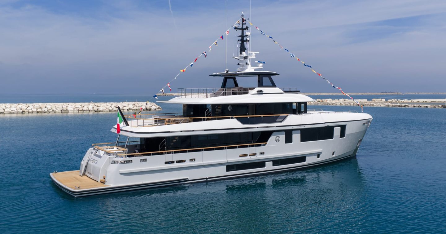 CdM Deep Blue 115 Explorer Yacht Octopus at launch