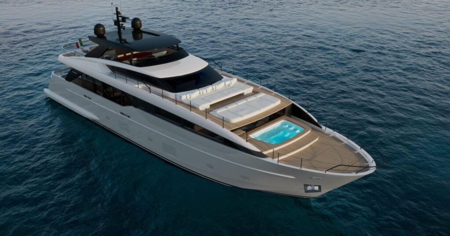 Superyacht Sanlorenzo SL10A at anchor 