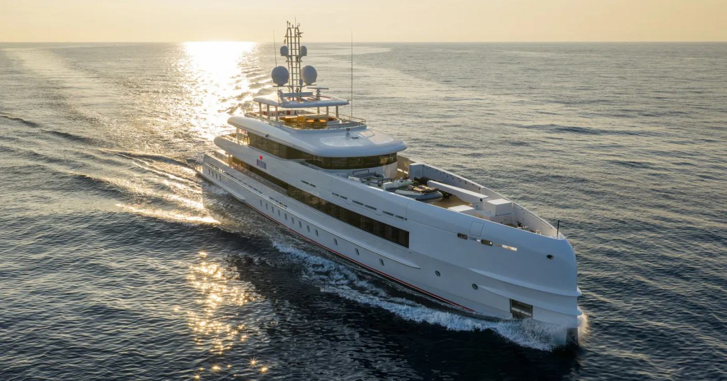 Expedition yacht Bijin under way 