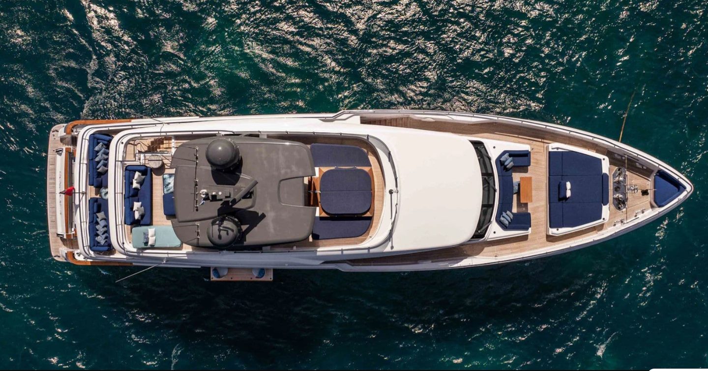 Aerial view of Superyacht Renewal 3