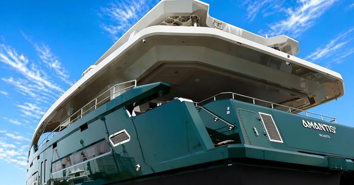 Aft of Sunpower-Alva 90 Solar Electric Catamaran Amantis 7