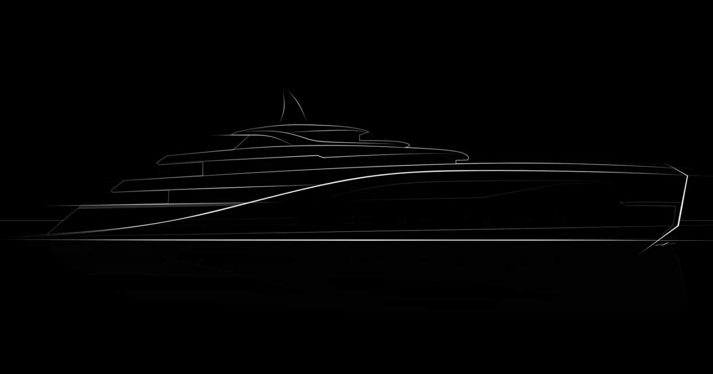 Sketch of Superyacht Blue Marlin