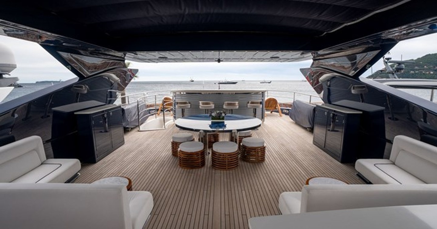 Superyacht Out Of The Blue flybridge
