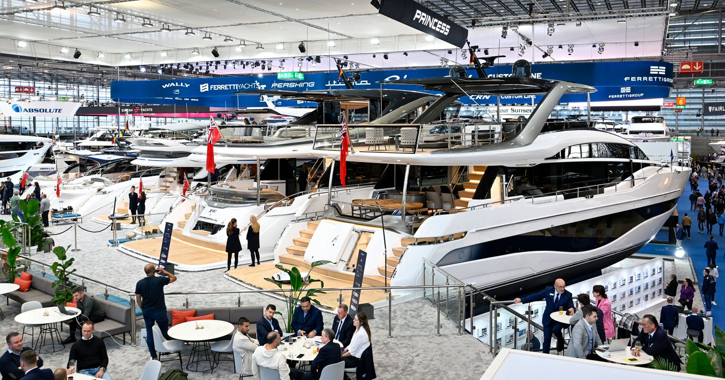 Display of Princess superyachts at boot Düsseldorf 