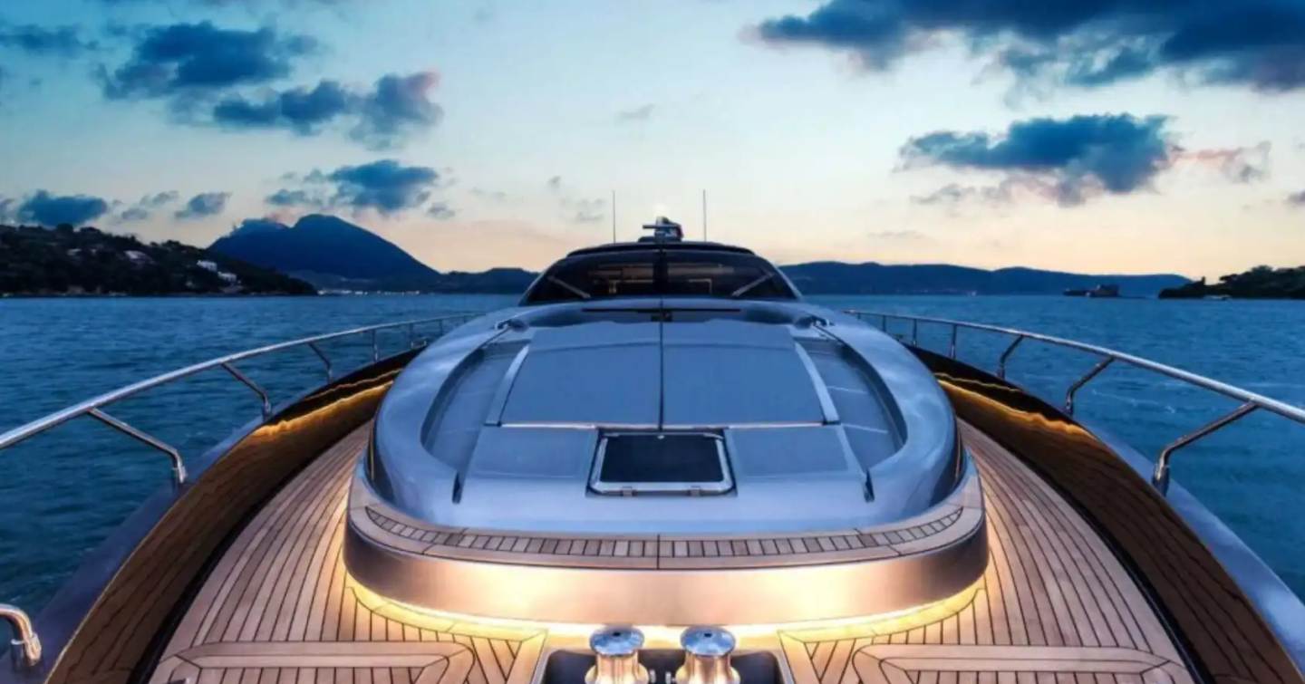 Riva motor yacht Speedy Bear foredeck sun pad area 