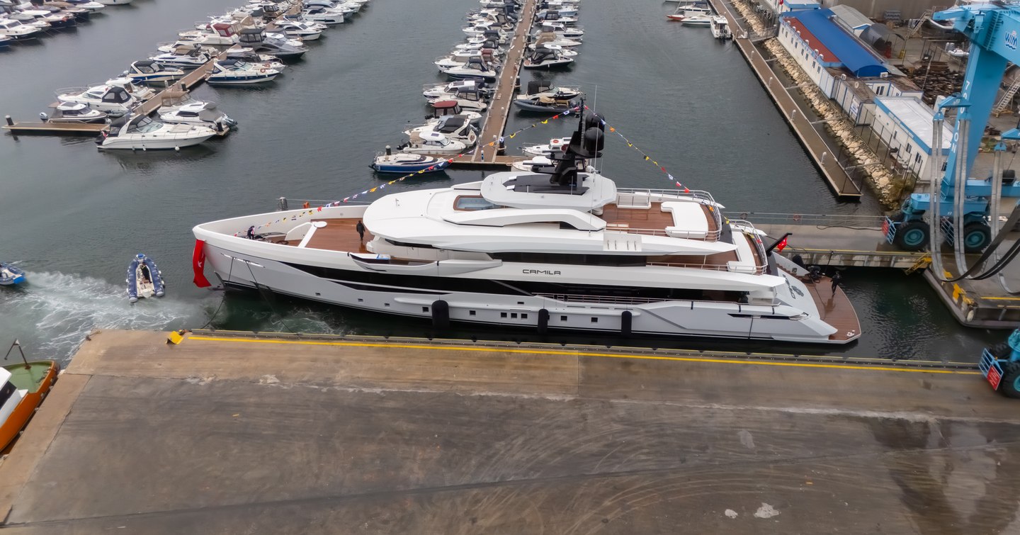 Superyacht Camila at launch