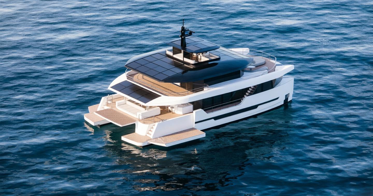 GranOcean W-86 rendering at anchor
