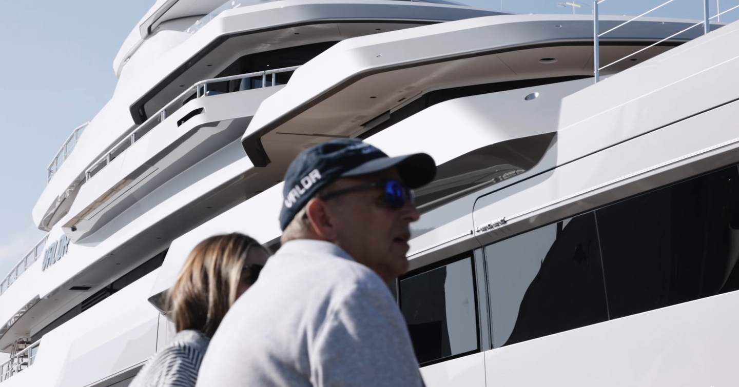 People Watching Feadship Launch 80m Explorer Yacht Valor