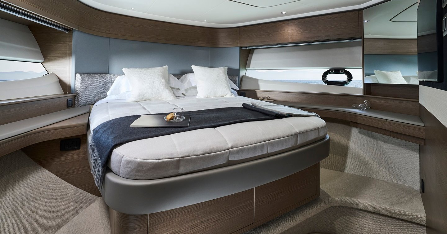Princess S65 motor yacht master cabin