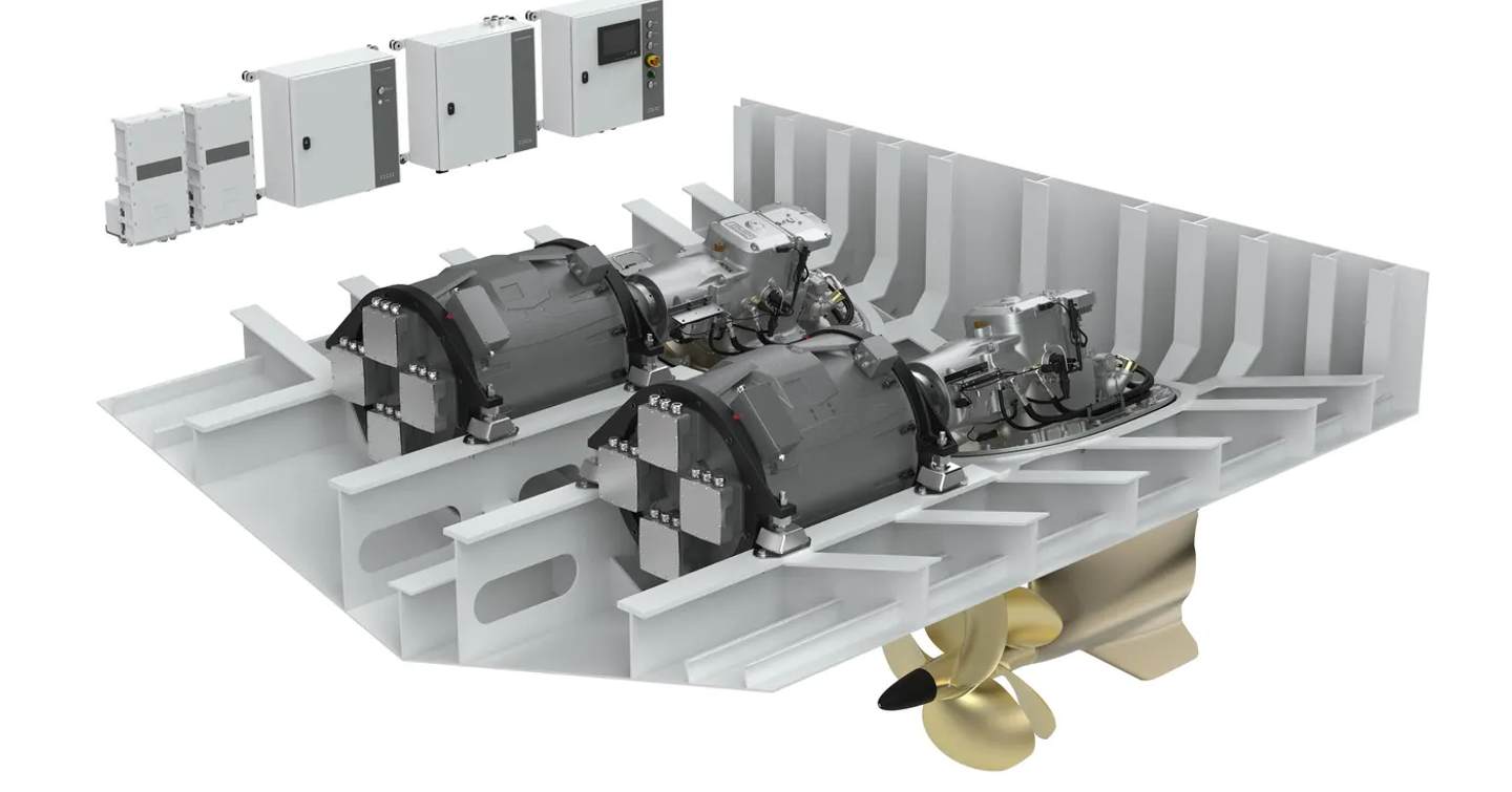 3D rendering of Volvo Penta IPS engine