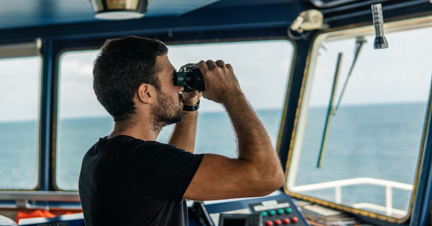 binocular watchkeeping lookout at sea