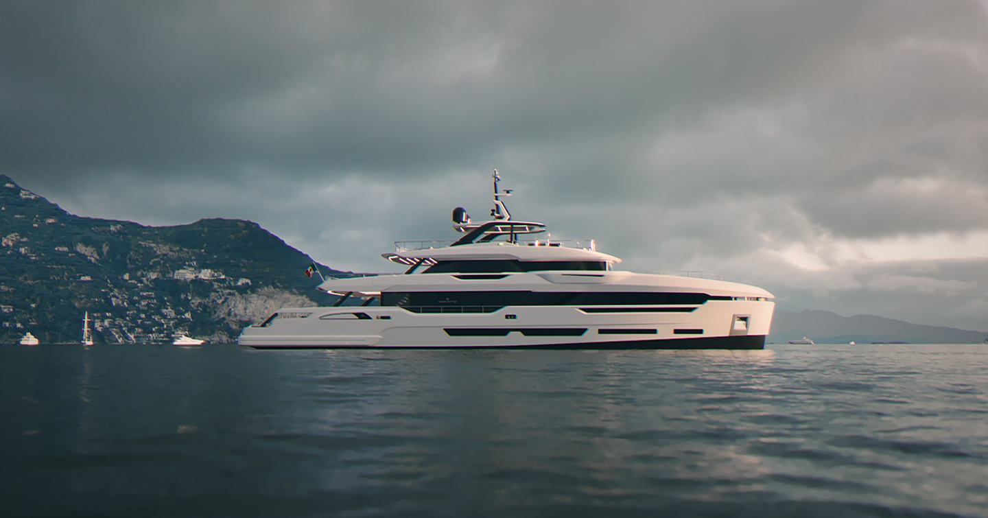 Baglietto DOM133 superyacht rendering 