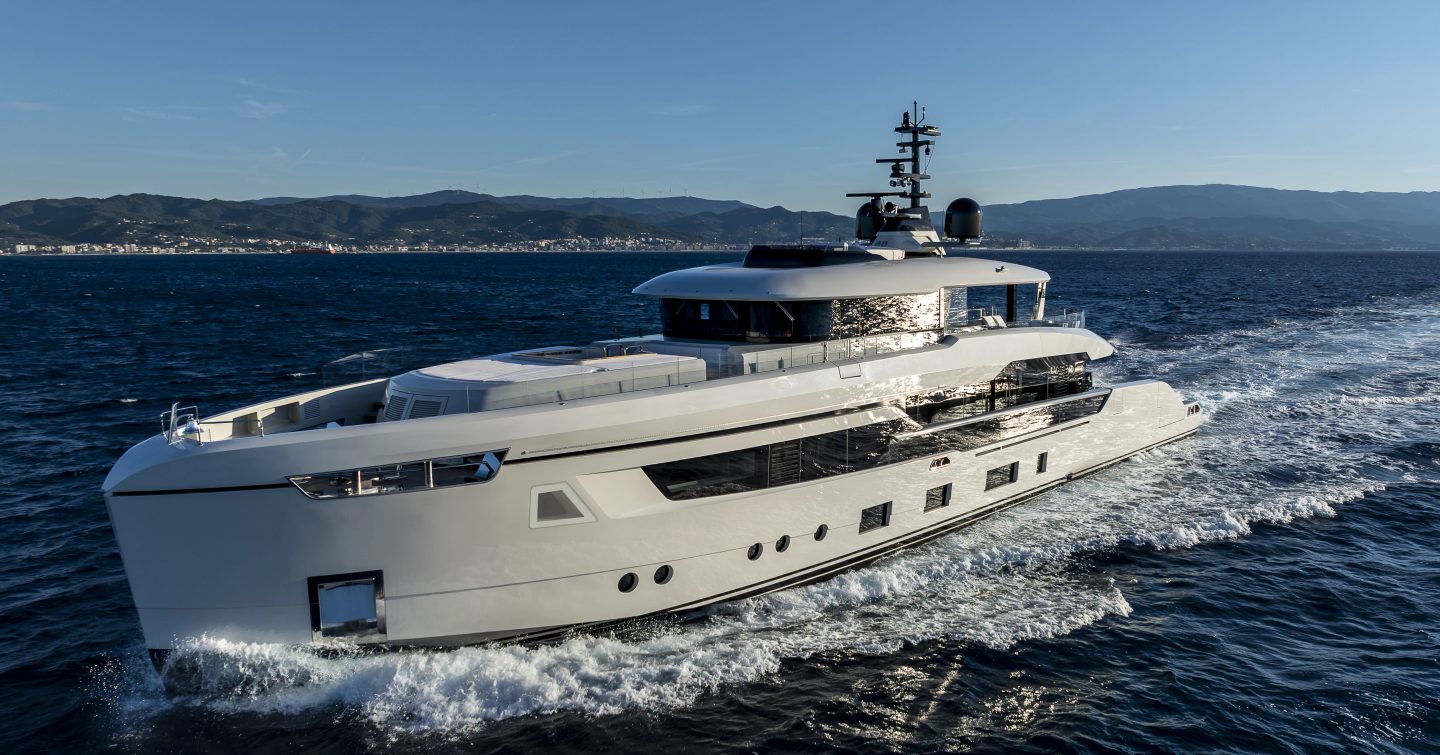 Columbus Atlantique 38M Superyacht Principessa Capricciosa under way 