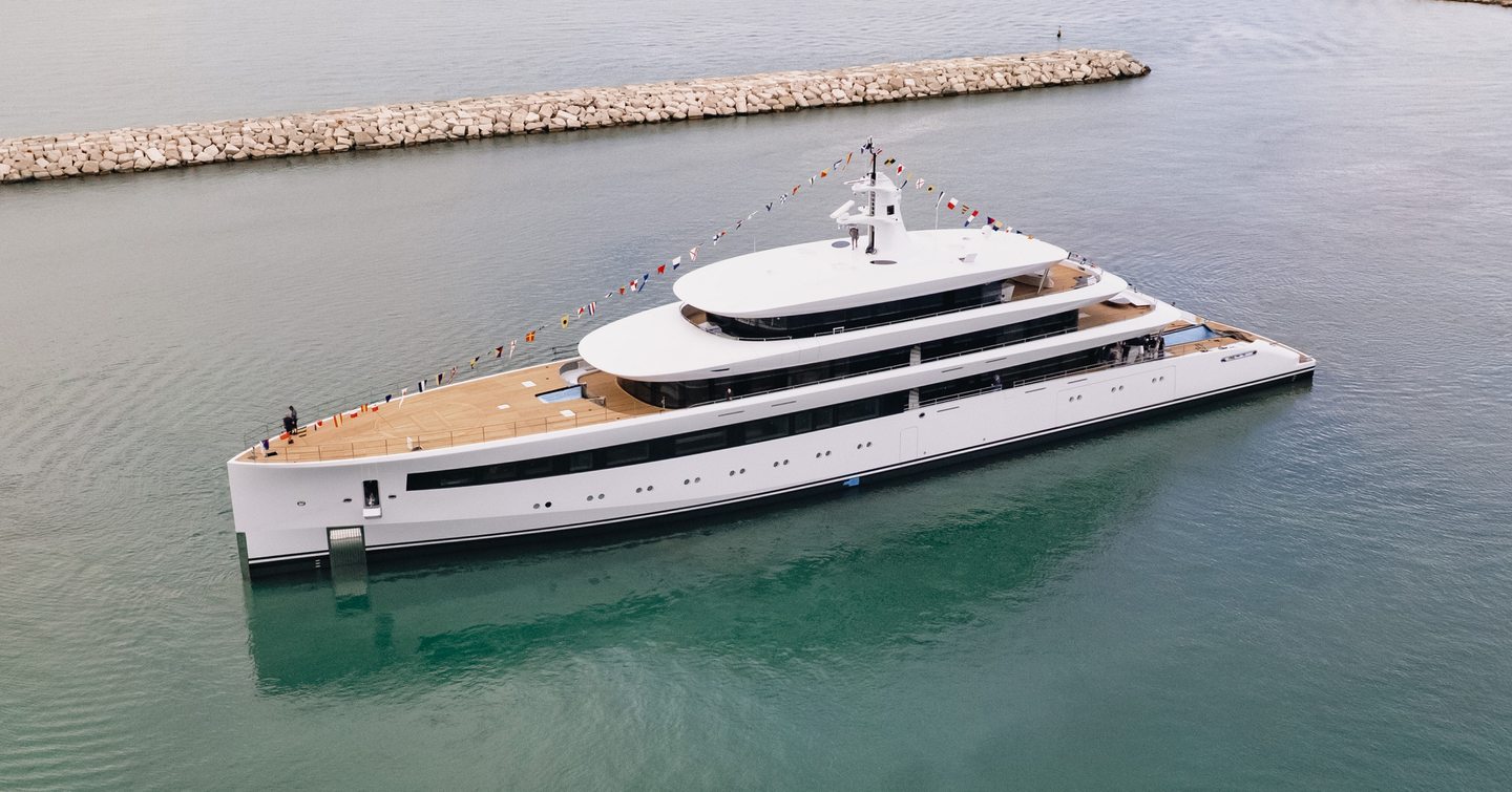 Superyacht Belita at launch