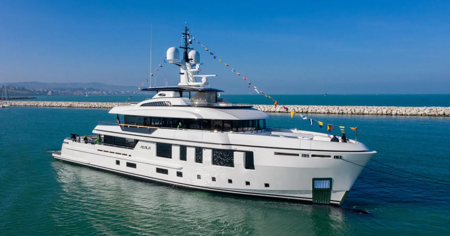 Superyacht Acala at launch
