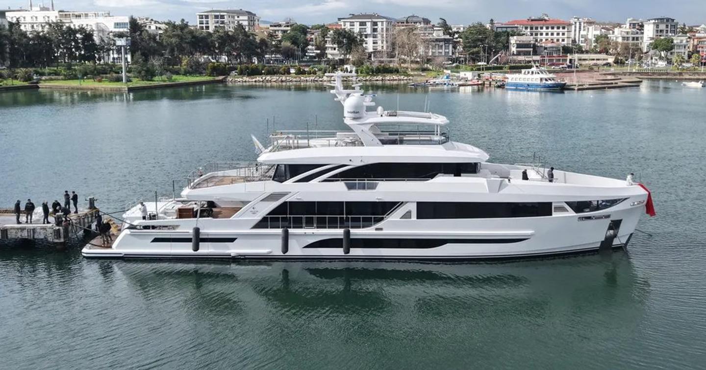 Bering Superyacht B121 Familiar post refit docked 