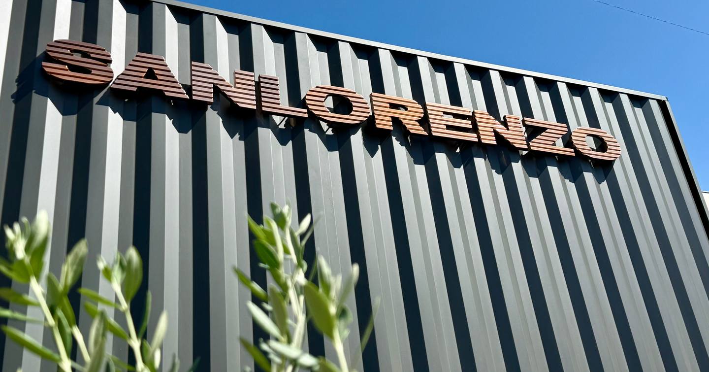 Shot of Sanlorenzo logo at Cannes Yachtinf Festival