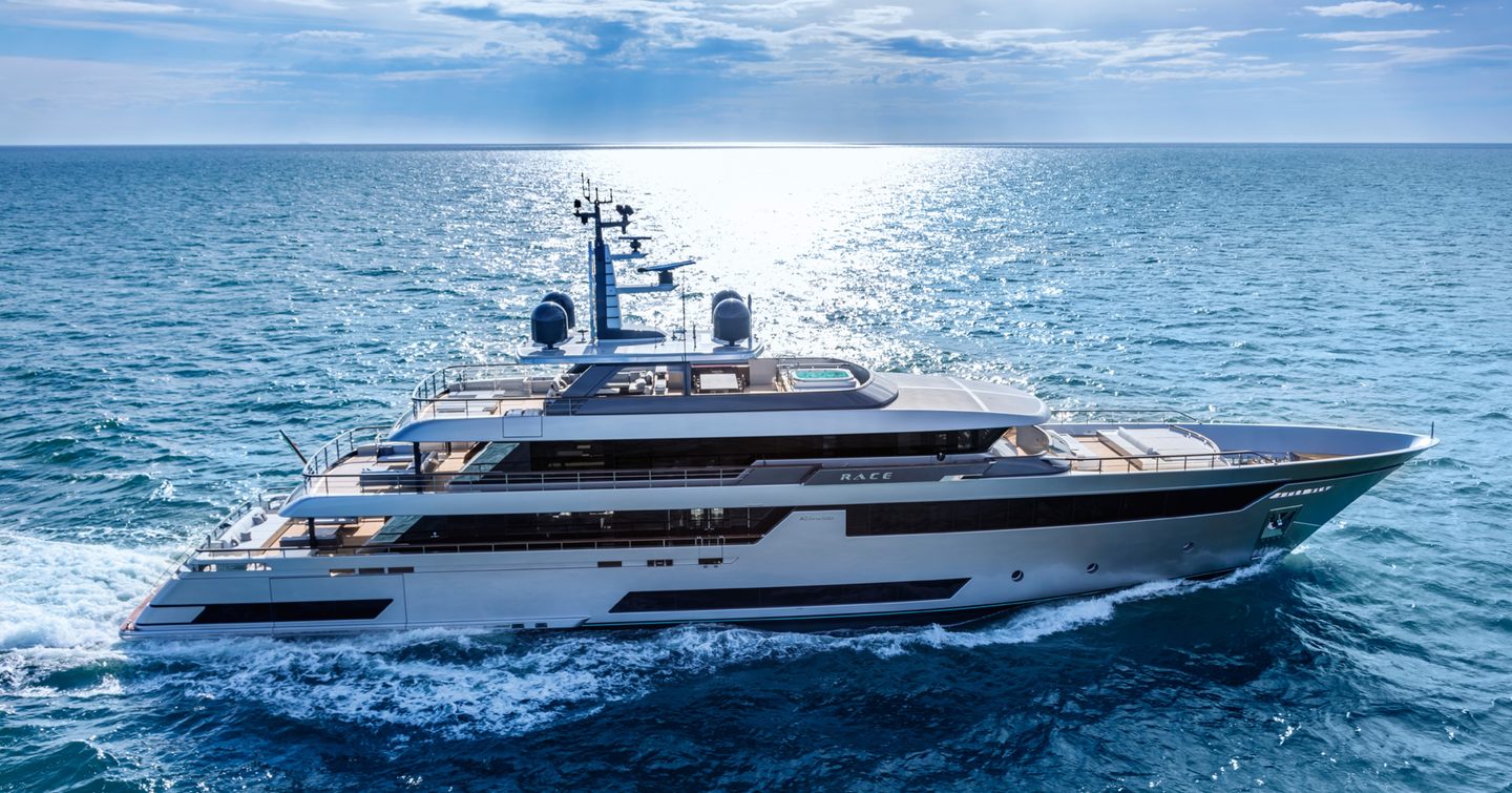 Riva 50Metri superyacht under way 