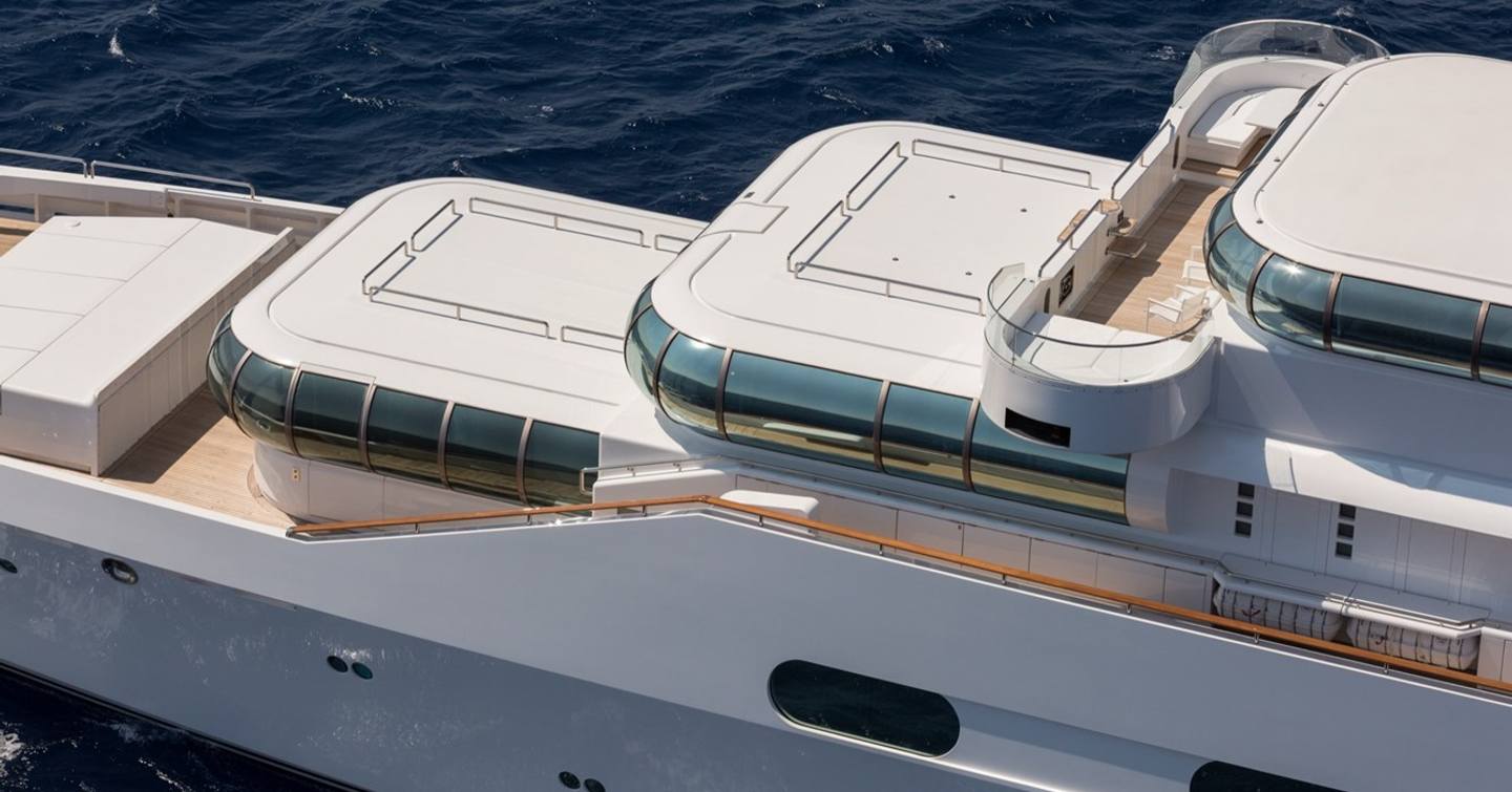 Blohm+Voss Superyacht Zeus cascading aft decks 