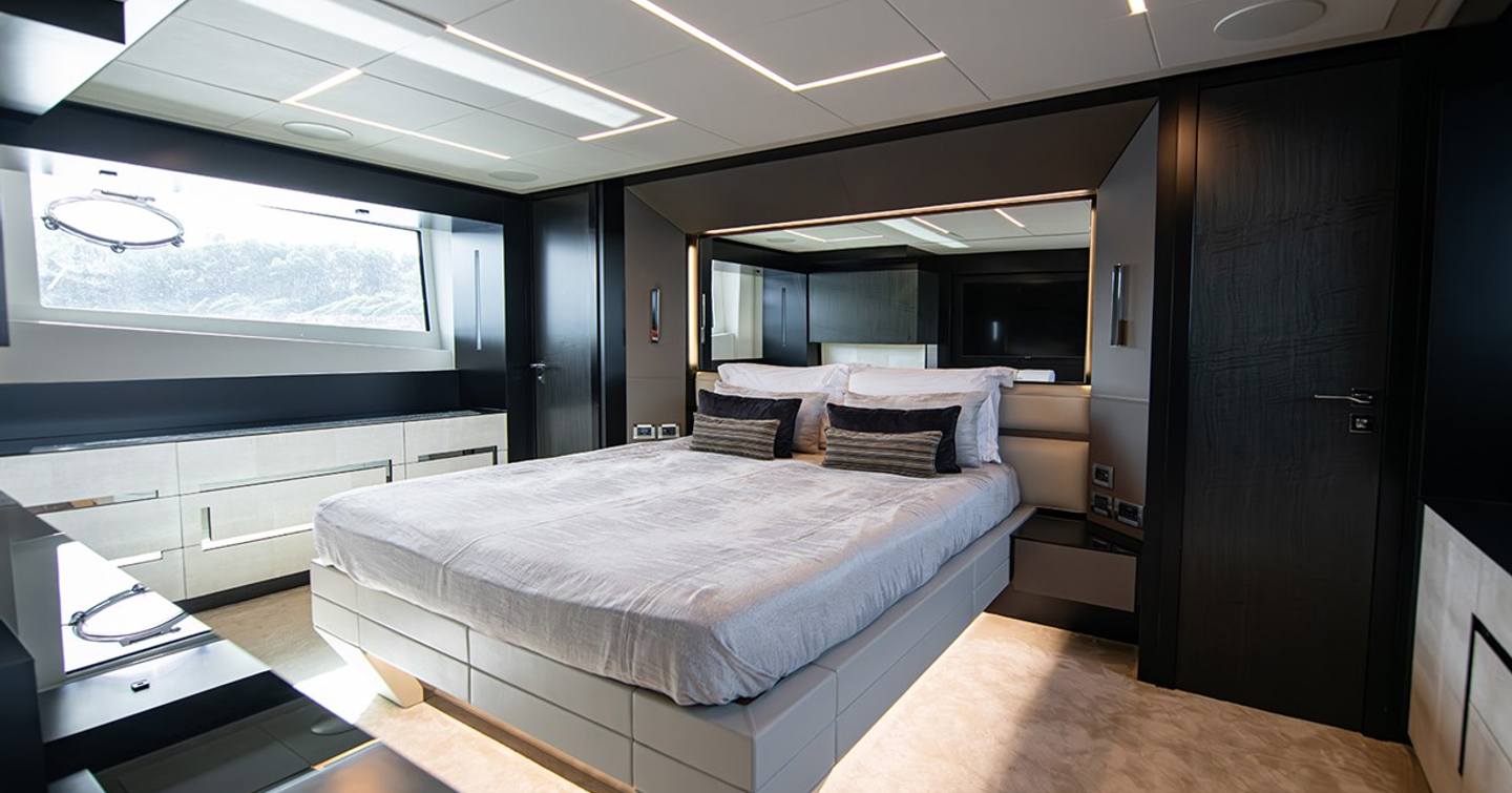 Magic of Ayr motor yacht master cabin