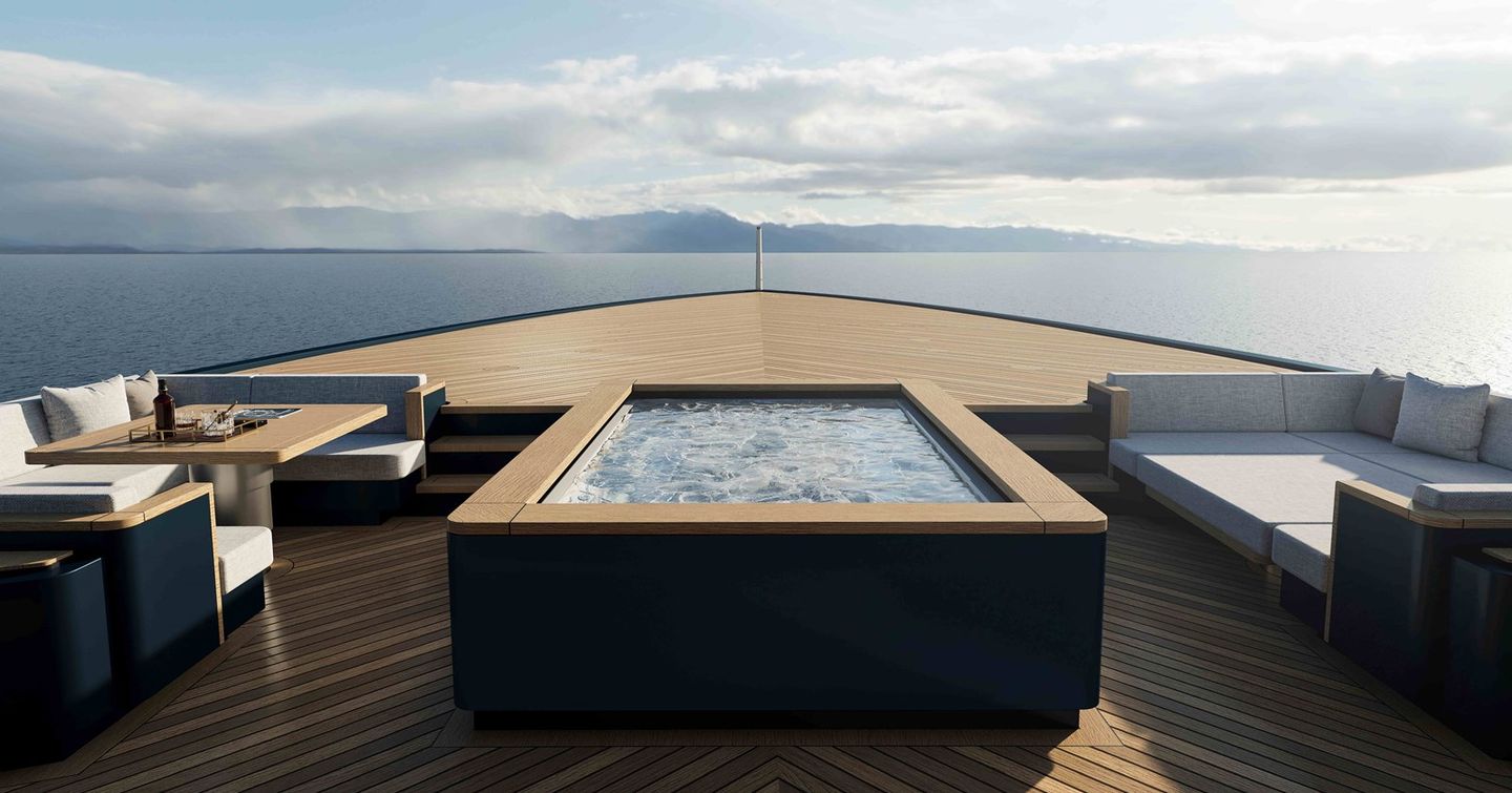 Feadship superyacht ONE's foredeck pool