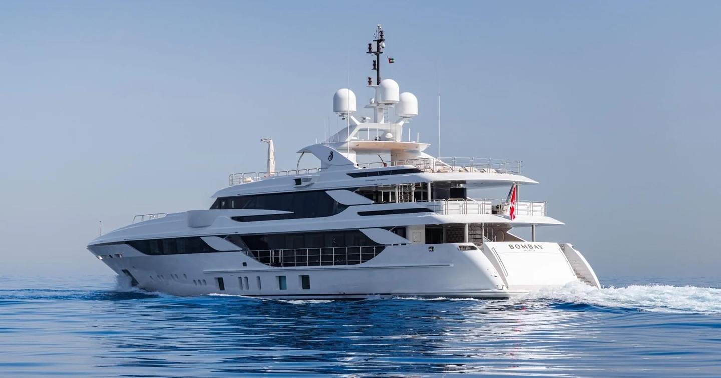 superyacht bombay underway aft view