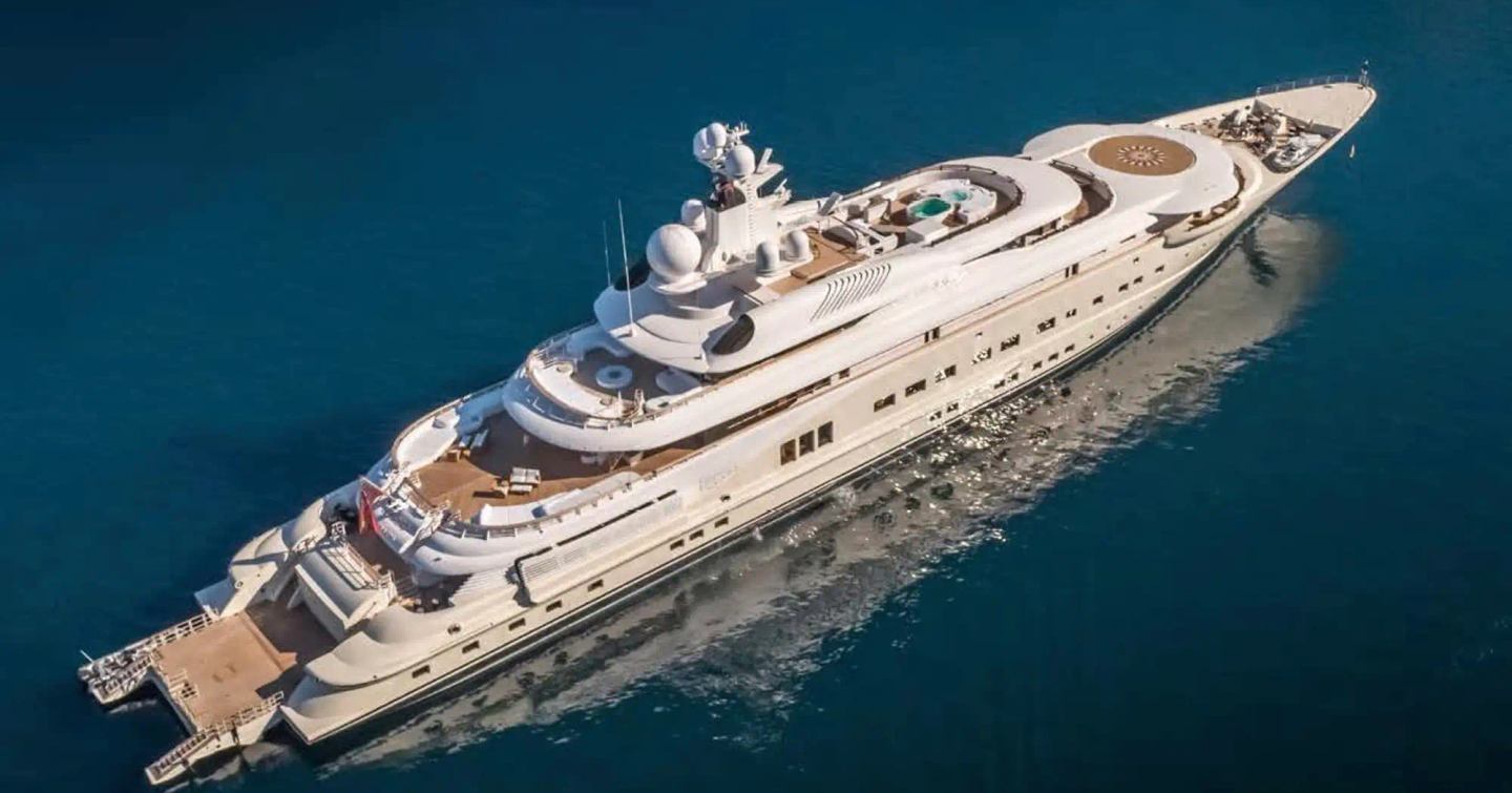 Superyacht Pelorus on water 