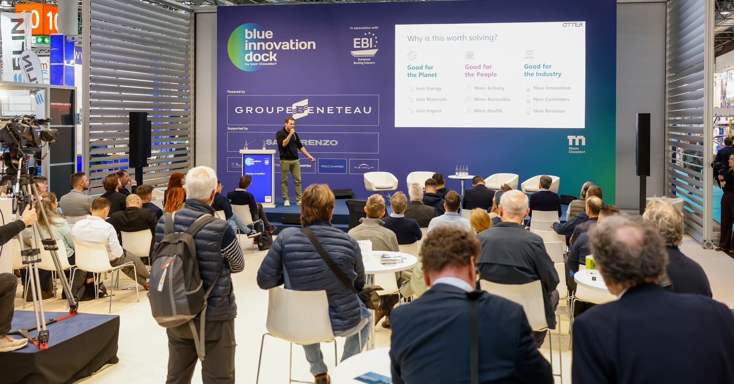 Blue innovation deck at Boot Düsseldorf 2025