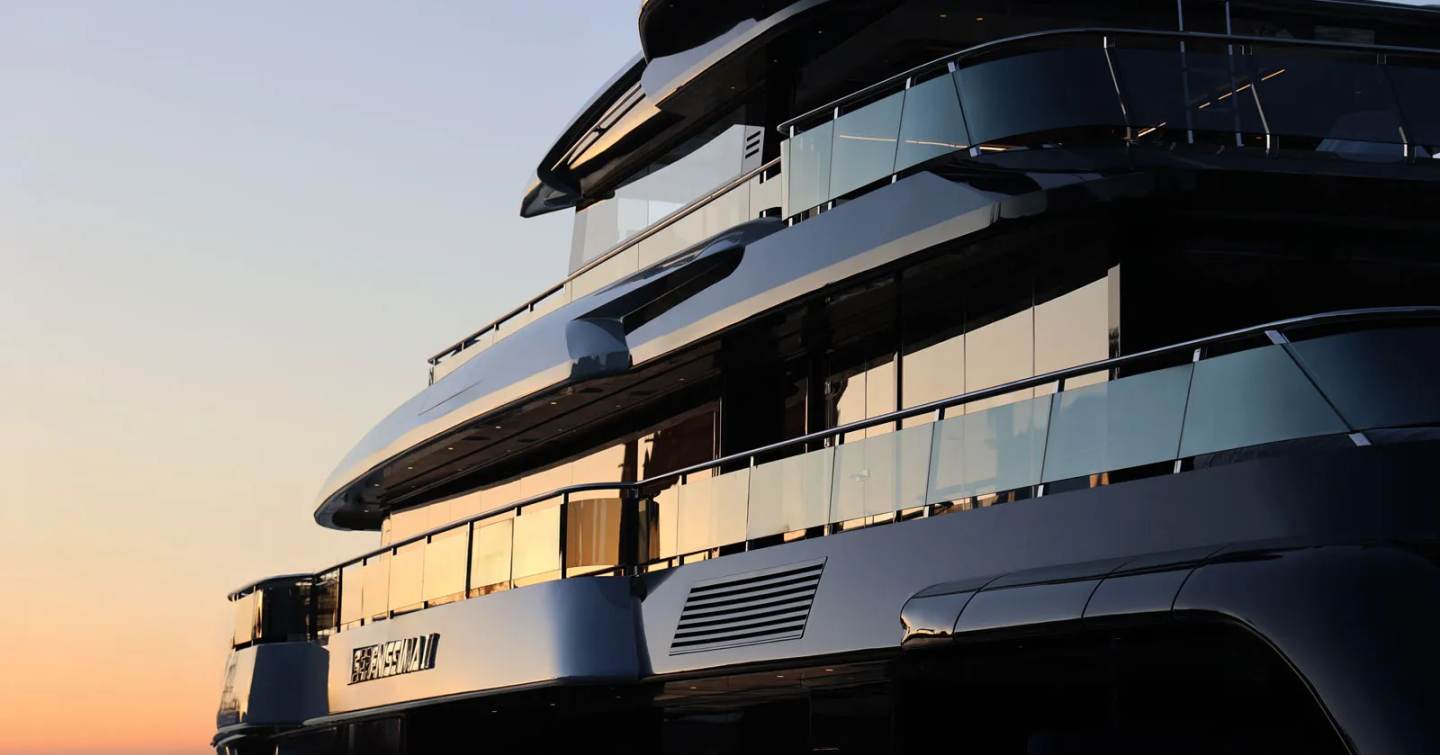 Close up of Superyacht Serenissima II