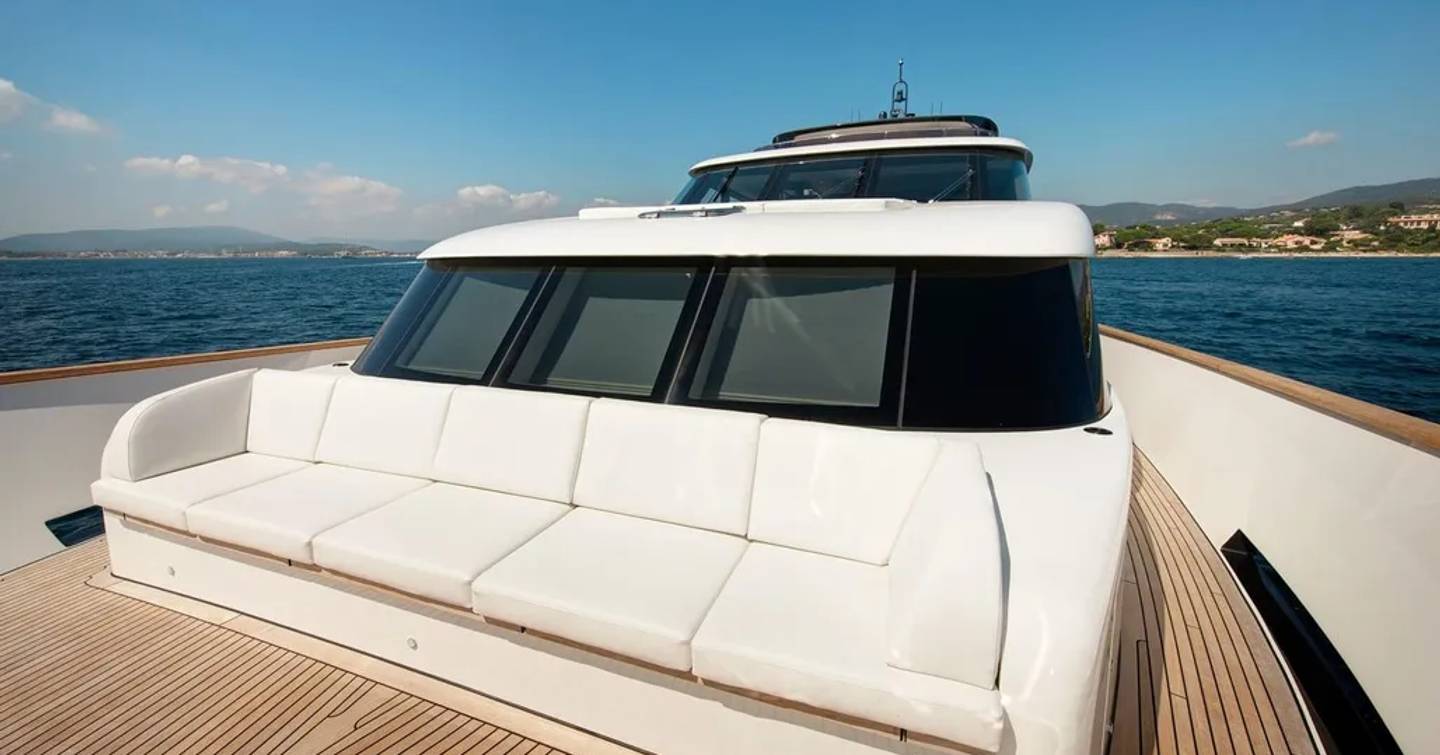 Superyacht Jangada foredeck seating