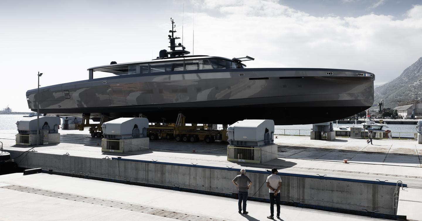 Superyacht Atlantide at launch 