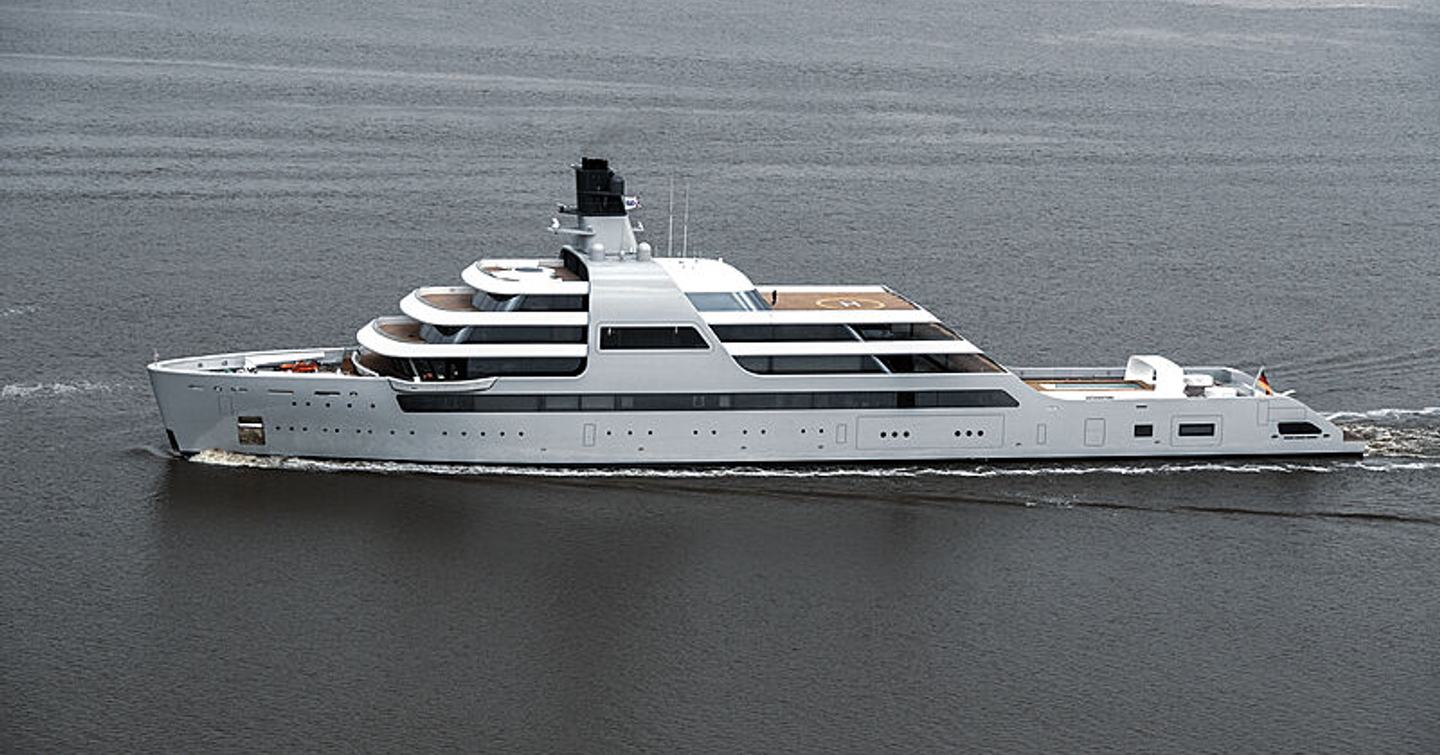 Superyacht SOLARIS on the water