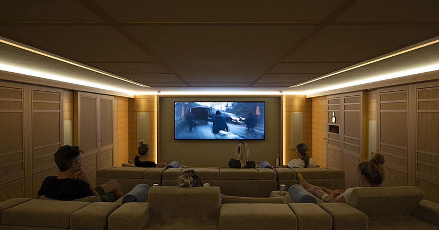 Superyacht Flying Fox interior cinema