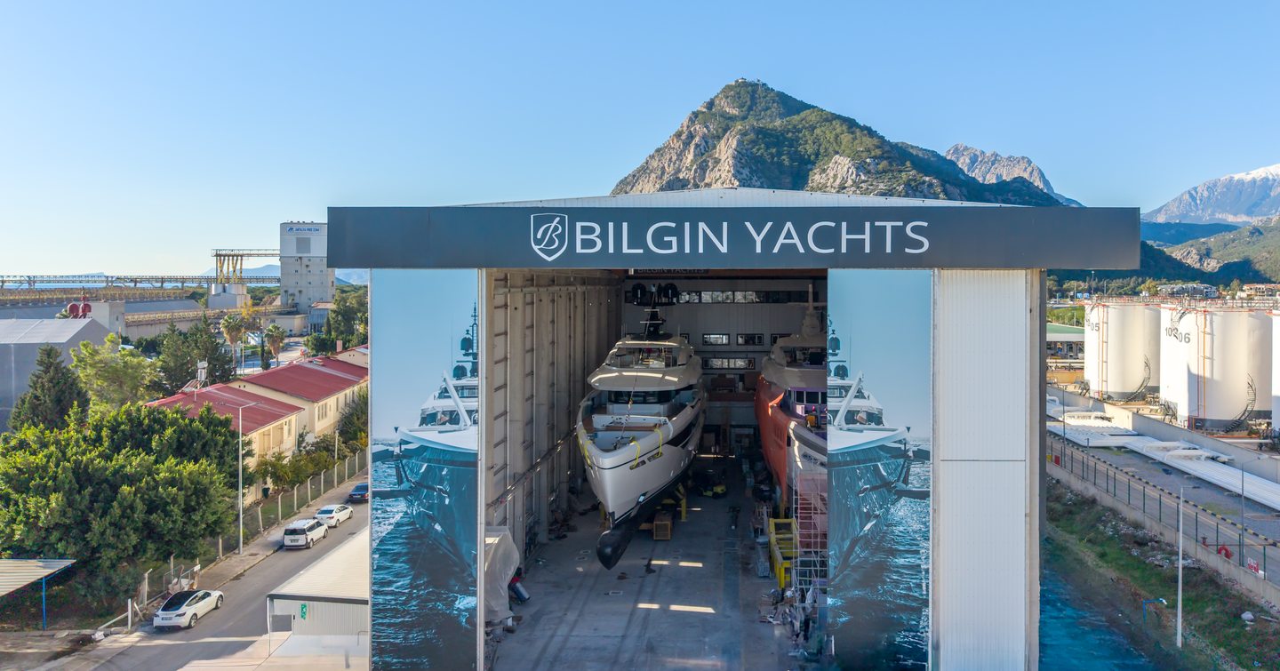 Second 52m Bilgin 170 superyacht at Bilgin Antalya shipyard ready for launch