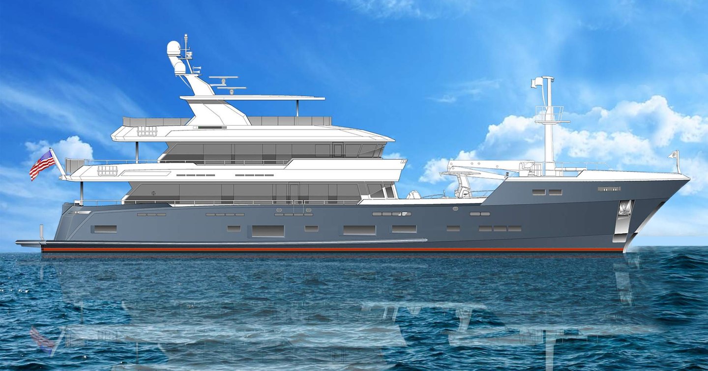 Cheoy Lee explorer series yacht drawing