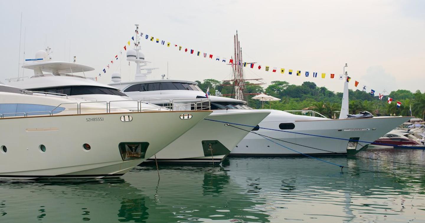 Yachts at Singapore Yacht Show