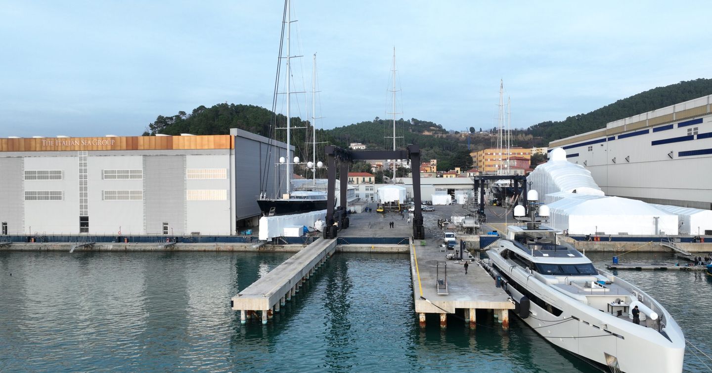 The Italian Sea Group shipyard in La Spezia.