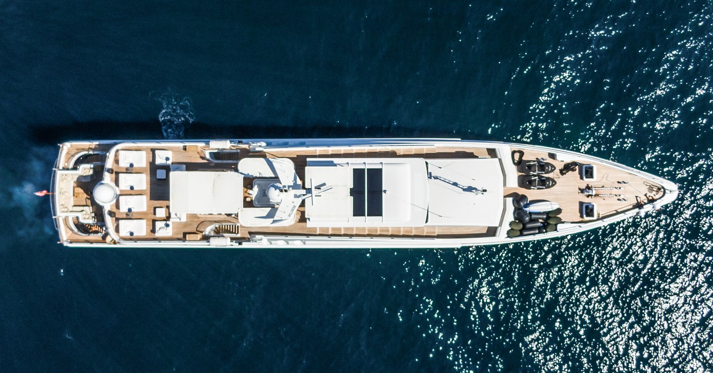 Aerial view of Superyacht Oceana I