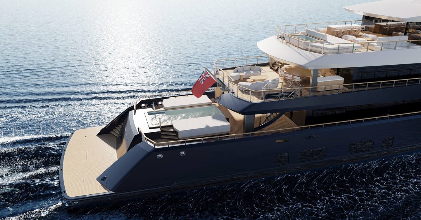 Superyacht ONE's aft 