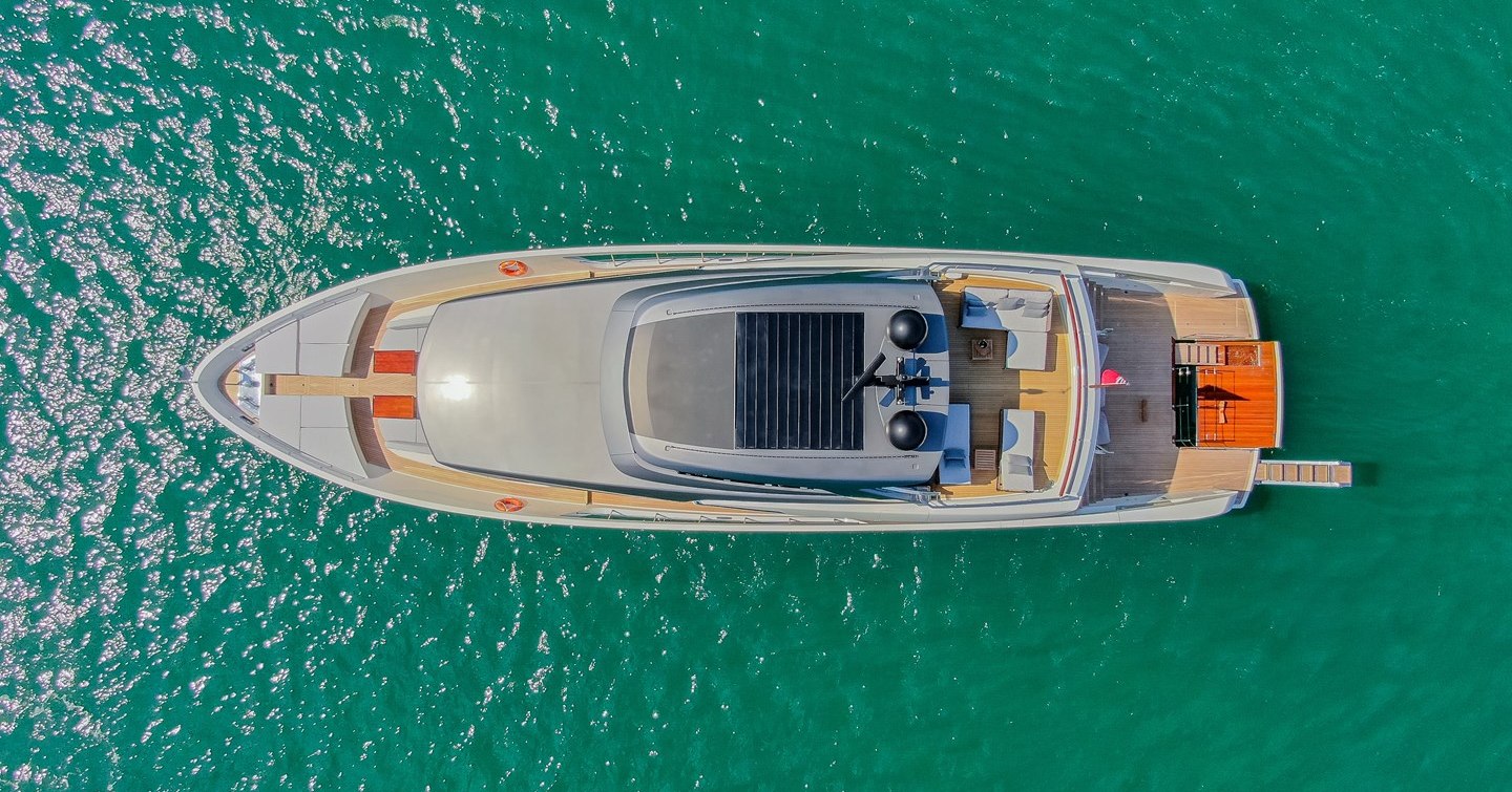 Aerial shot of Motor yacht Hard 8