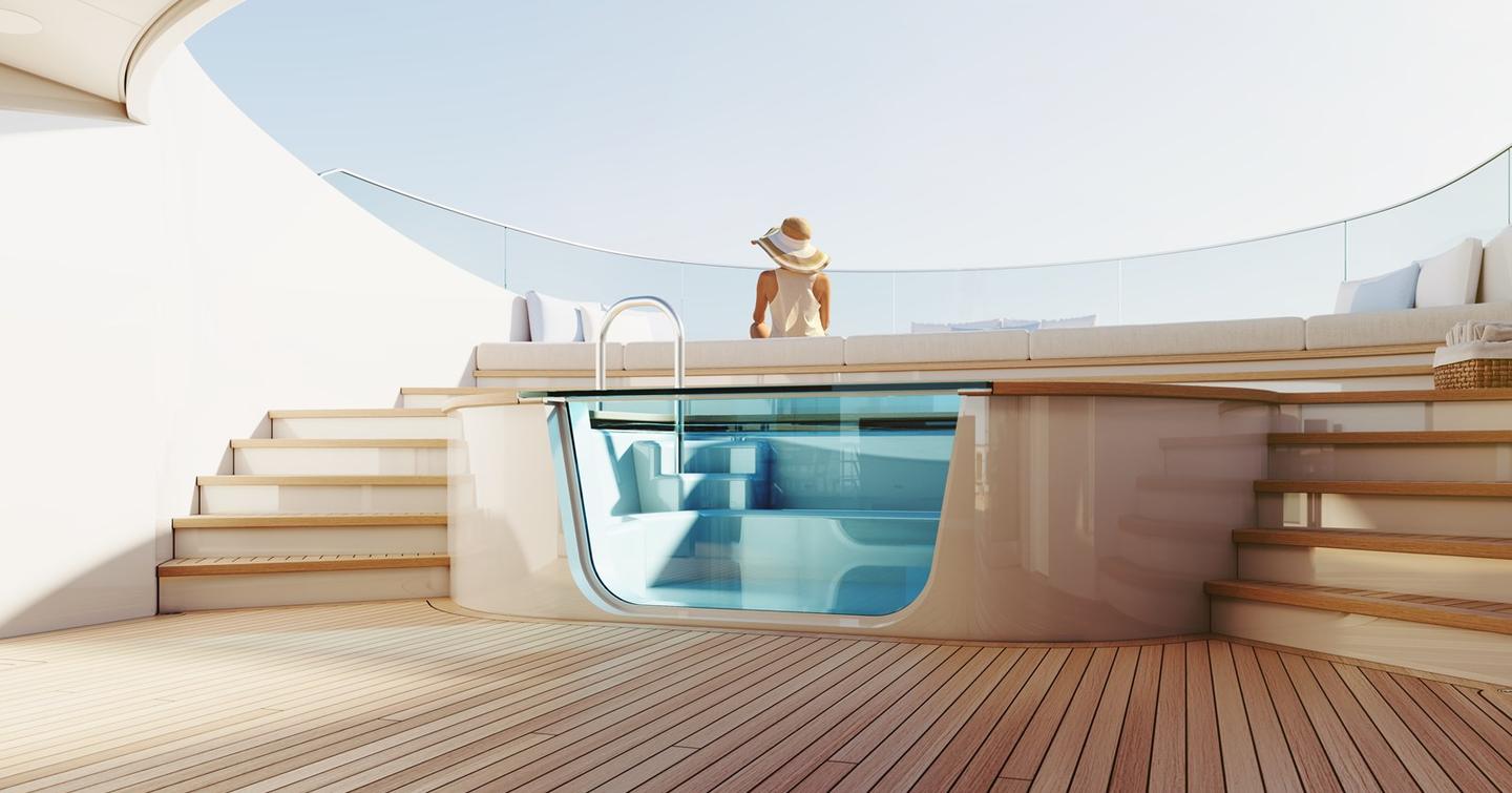 Sundeck features a second pool