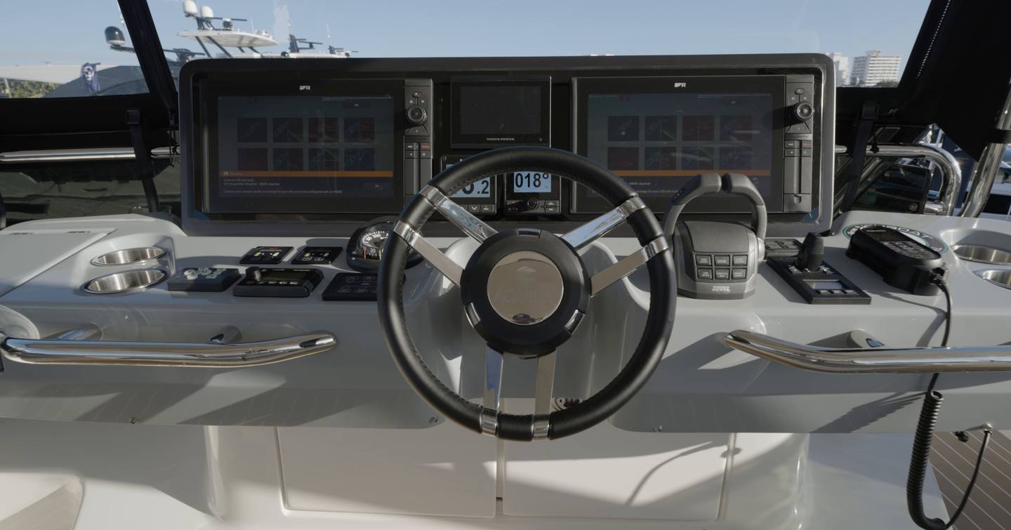 Aquila-46-Yacht-Review-helm-station-dash