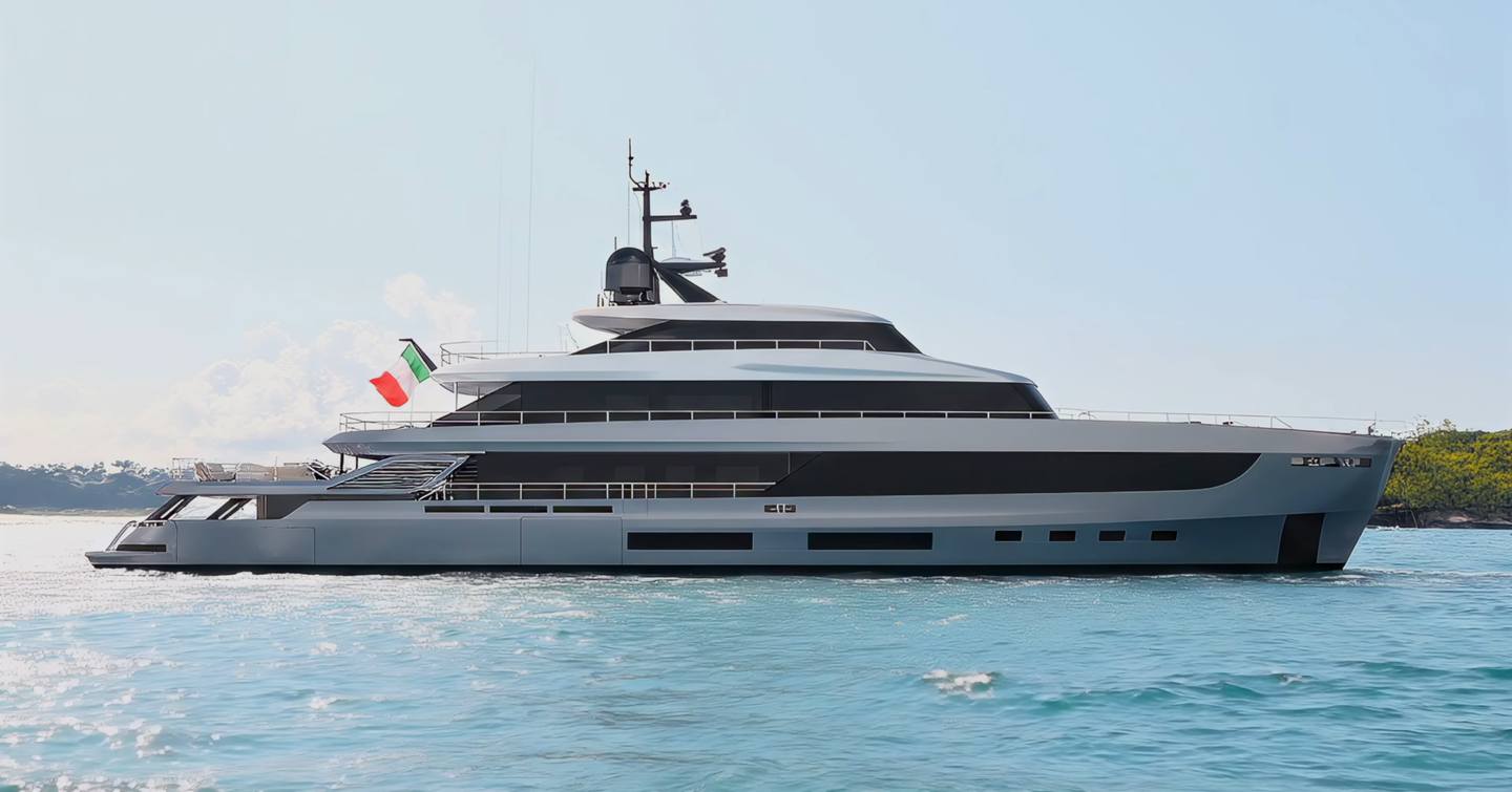Rendering of Azimut Grande 44M superyacht 